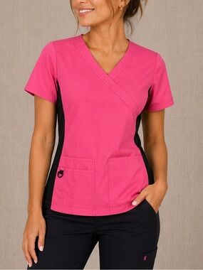 🌸3 for $30🌸 Health Pro Pink V-neck Scrub Top